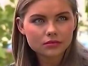 Russian babe enjoys DP. Hard retro threesome